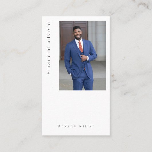 フォト財務顧問投資名刺 名刺 (正面)