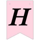 フォト赤面ピンクグラデーションハッピーバースデー バンティングフラッグ (第2の旗)