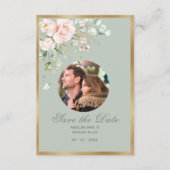 フォト赤面ピンクフローラウォーター結婚カラー セーブザデート (正面)