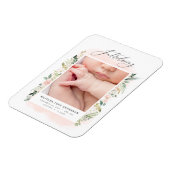 フォト赤面ピンクフローラ誕生発表 マグネット (左側)