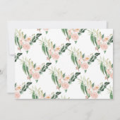 フォト赤面ピンクフローラ誕生 案内状 (裏面)