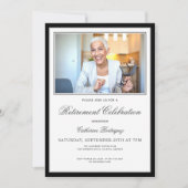 フォト退職パーティーお祝い招待状 招待状 (正面)