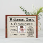 フォト退職パーティー新聞招待状 招待状 (スタンド正面)