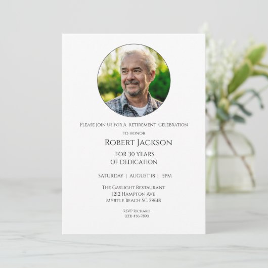 フォト退職記念パーティー招待状 招待状 (スタンド正面)