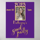 フォト金ゴールドまたはシルバーグラードパーティー 箔ポスター (正面)