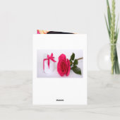 フォト金ゴールドエレガントメタリック誕生日 サンキューカード (裏面)