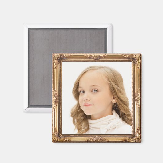 フォト金ゴールドカスタムフレームの追加 マグネット (正面/裏面)