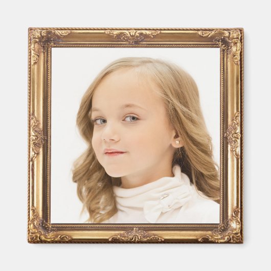 フォト金ゴールドカスタムフレームの追加 マグネット (正面)