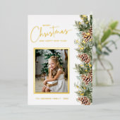 フォト金ゴールドクリスマスホリデーフォイルカード 箔シーズンカード (立ち正面)