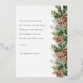 フォト金ゴールドクリスマスホリデーフォイルカード 箔シーズンカード (裏面)