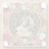 フォト金ゴールドゴージャスバラ記念ブラックオニキス ガラスコースター (裏面)