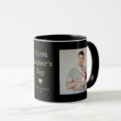 フォト金ゴールドタイプライター文字 | First Father's Day マグカップ (正面右)