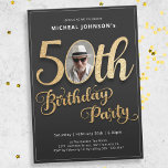 フォト金ゴールドタイポグラフィ50th誕生日パーティー 招待状<br><div class="desc">フォト金ゴールドタイポグラフィ50th Birthday Party Invitation.スタイルと時代を超越したエレガンスコンテンポラリーの魅惑的なブレンドを導入。黒い背景にお洒落対して、きらめく金ゴールドフォイルのアクセントは、目をキャッチする印象的なコントラストを作成する。あなたのカスタムtouchの写真は個人的な誕生日を追加し、この招待を本当にユニークあなたのマイルストーンの誕生日に作る。デザインとモダン豪華な仕上げで、私たちの招待は記憶に残るお祝いのためのステージを設定する。私たちのブラック&ゴールド・フォイルの誕生日招待状デザインとのスタイルでモダン、この特別な機会をマークし、生涯を続ける大切な思い出を作成する時が来た。</div>