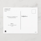 フォト金ゴールドツリーコラージュメリークリスマス2020 シーズンポストカード (裏面)