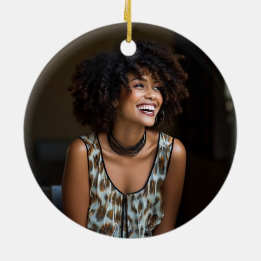 フォト金ゴールドバラをメモリアルという名前で追加 セラミックオーナメント (裏面)