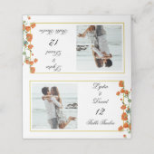 フォト金ゴールドフローラエレガントなウェディングテーブル番号 プレイスカード (外部開封)