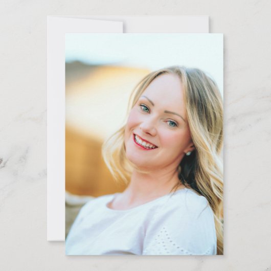 フォト金ゴールド卒業党海軍ブルー風船 招待状 (裏面)