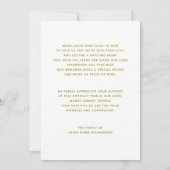 フォト金ゴールド悔やみや弔慰記念葬儀ありがとう サンキューカード (裏面)