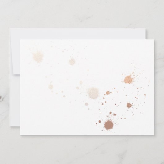 フォト金ゴールド水彩21歳の誕生日パーティー 招待状 (裏面)