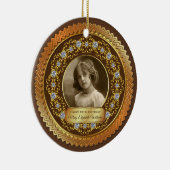 フォト金ゴールド銅記念ダイヤモンドチョコレート セラミックオーナメント (右)