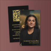 フォト金ゴールド黒スタイリッシュ独占的 名刺