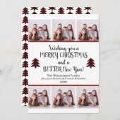 フォト顔おもしろいがクリスマスをより良い新年を覆う シーズンカード (正面/裏面)