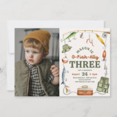 フォト魚釣り3rd誕生日招待状 招待状 (正面)