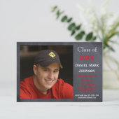 フォト黒板の背景- 3x5 Gradの発表 招待状 (スタンド正面)