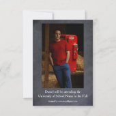 フォト黒板の背景- 3x5 Gradの発表 招待状 (裏面)