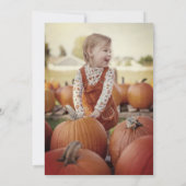 フォト1番目のジョイント部分誕生日招待状ポートレート 招待状 (裏面)