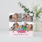 フォト4枚 マザーズデー「愛してる」 カード (スタンド正面)