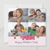 フォト4枚 マザーズデー「愛してる」 カード (正面)