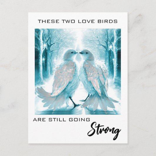 *~* フォト アニバーサリー アブストラクト ラブ バーズ AP54 ポストカード (正面)