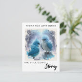 *~* フォト アニバーサリー フワフワ ラブ バーズ AP54 ポストカード (スタンド正面)