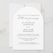 フォト アーチ カリグラフィー 70周年 結婚記念日 招待状 (裏面)