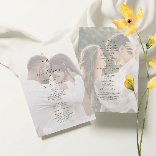 フォト＋ウィルドフラワーミニマリスト結婚式 プログラム