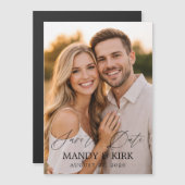フォト ウェディング セーブ・ザ・デート(結婚式日程事前通知)カード マグネット招待状 (正面/裏面)