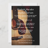 フォト ウェディング マリッジ ギター カントリー ウェディング 招待状 (裏面)