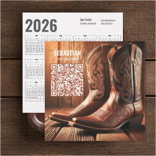 フォト ウエスタン 2026年 カレンダー 名刺