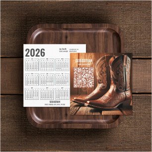 フォト ウエスタン 2026年 カレンダー 名刺