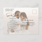 フォト エレガント ウェディング Save The Date 招待状 (裏面)