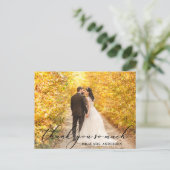 フォト エレガント ビューティフル カリグラフィー ウェディング ポストカード (スタンド正面)