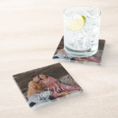 フォト カップル ちょうど ラブ スクリプト ガラスコースター (アングル)