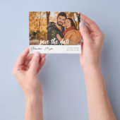 フォト&カリグラフィー4 MOD セーブ・ザ・デート(結婚式の延期日通知) チラシ (手)