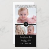 フォト・カードエレガント白×4(V) 案内状 (正面/裏面)