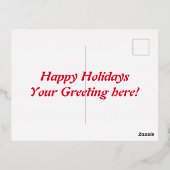 フォト・カード、ホリデー・カード 箔シーズンポストカード (裏面)