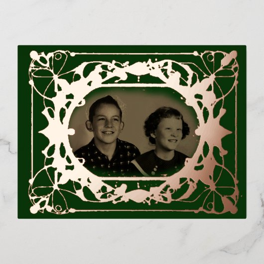 フォト・カード、ホリデー・カード 箔シーズンポストカード (正面)