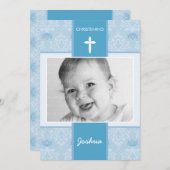 フォト《キリスト教》洗礼式や命名式招待状かわいらし:: 1P 招待状 (正面/裏面)