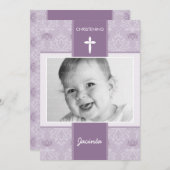 フォト《キリスト教》洗礼式や命名式招待状かわいらし:: 5P 招待状 (正面/裏面)