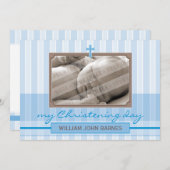 フォト《キリスト教》洗礼式や命名式招待状::スタイリッシュ4L 招待状 (正面/裏面)